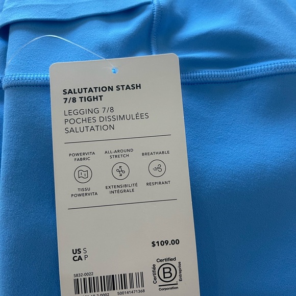 NWT Athleta Salutation Stash 7/8 Legging - Picture 3 of 3